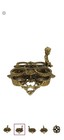 Ornate Brass Lipstick Holder With Cherub Figurine  Vintage Design