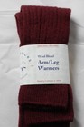 Tabbisocks Women s Ribbed Wool Blend Arm leg Warmers Zg3 Marron One Size Nwt
