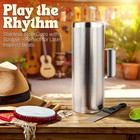 Metal Guiro With Scraper 5  X 12  - Stainless Steel Latin Percussion Instrument