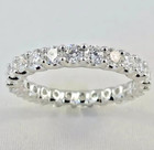 2 50ct Round Natural Diamond Eternity Wedding Band 14k Solid White Gold Size 6 5