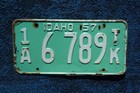 1957 Idaho Truck License Plate   6 789