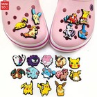 20pcs miniso Cute Cartoon Pokemon Shoe Charm Anime Diy Shoe Decorations