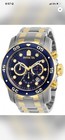 Invicta Pro Diver Scuba 48mm Blue Dial Two-tone Quartz Chrono Date 200m Box