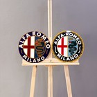 Alfa Romeo Milano Vintage Metal Sign Set Of 2 Garage Decor 30 Cm  11 8  