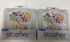 2 Stasher Silicone Reusable Sandwich Storage Size Food Bags - Plastic Free - New