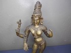 Indian Bronze Ardhanarishvara Hindu God Shiva Antique Statue Metal Lost Wax Cast