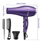 2200w Ionic Salon Hair Dryer Professional Blow Dryer Fast Drying With Nozzle