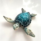 Blue Sea Turtle Painted Resin Figurine