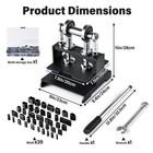 Leather Cutting Machine Adjustable Hand Press Die Cutter  8x8in W 39die Set