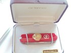 Nevada County 10k Gold 25 Yr Service Victorinox Swiss Knife Diamonds Gold Miner