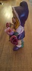 2 Vintage 1977 Hand Painted Ceramic Gnomes Sleeping   Flower Girl