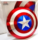 Captain America Full Siz Metal 75th Marvel Legends Chris Evans Signed Shield Bsa