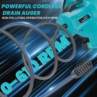Cordless Drain Auger For Makita 18v Battery  Efficient 610 Rpm Plumbing Snake   