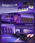 25 Keys Usb-c Midi Keyboard Controller With 8 Pads  Tempokey K25 Purple