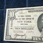 1929  10 Public National Bank   Trust Co New York Ny National Currency Ch 11034