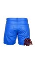 Men s Genuine Leather Short Blue Casual 5 Pockets Shorts Zipper Fly Leather New 