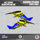 Graphics Kit For Suzuki Ltz400  2003-2008  16 Mil Icon - Blue