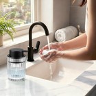 Foaming Hand Soap Dispenser 8oz Refillable Clear Glass With Black Pump  1 Pack 