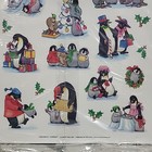 Current Inc Vintage Stickers Christmas Penguins Presents Holly Snow 2 Sheets New