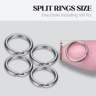 1 2  Small Split Key Rings Silver 100 Pcs Double Loops Keyring Metal Mini For   