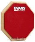 Evans Realfeel 2-sided Practice Drum Pad - 6-inch  Sweetwater Exclusive Red