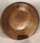 Vintage Etched Copper Turkish Wall Plate Folk Art Design 