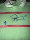 Vintage Sweater Green Infant Size 6-12 Months Cat And Mouse No Tag Boy Girl