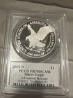 2022 S Silver Eagle Pcgs Pr70 Dcam Advanced Release Stephanie Sabin Signed