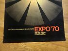 Original Vintage 1970 Osaka Japan World Expo Full Size Heavy Poster 29 X 41  7 8