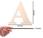 12 Inch Wooden Letter  Wood Letters For Wall Decor  Blank Unfinished Wooden L   