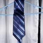 Covington Men s Silk Woven Striped Tie Blue navy light Blue Classic One Size