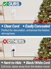 3 Prong Clear Extension Cord - 6 Ft Male To Female Invisible Indoor Power Cable 