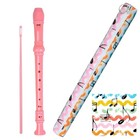 Professional German Style 8-hole C Key Soprano Recorder For Kids   Pink