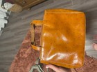 Rare Find 100  Leather Vintage Mini Purse Little Flower Details Good Quality Bag