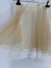 Vintage Betty Dain Half Apron Beige White Mesh Lace Tie Sheer Adjustable 50s 60s