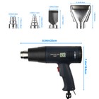 2500w Heat Gun Electric Hot Air Gun Dual Temperature Lcd Display 4 Nozzles New