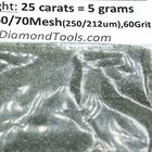 Techdiamondtools Diamond Powder 60 Grit 250-212 Microns  25 Cts   5 Grams