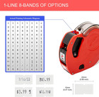 Price Tag Gun Kit 1 Line 8 Digits 10000 Labels Pre-loaded Inker Refill