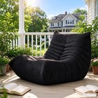 Cozy Giant Bean Bag Chair For Adults - Memory Foam Floor Sofa Lounge  Black