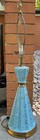 Vintage Deena Mcm Turquoise Gold Ceramic Lamp Atomic 50s Mid Century Modern