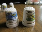 Lot Of 12 Collectible Thimbles Historic Ships And Planes Themed 