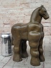 Rare Botero Trojan Horse 100  Real Bronze Sculpture Figure Statue Art Deco Decor