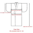 Japanese Samurai Yukata Kimono Robe Obi Vintage Cotton Cosplay Halloween Costume