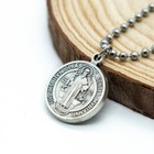 Premium Saint St Benedict Medal 3 4  Pendant Necklace From Italy 24  Ball Chain