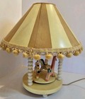 Vintage  Nursery  Plastics Irmi Wooden Musical Carousel Lamp - 1958 Works