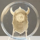 2025 Ghana 5 Cedes Viking Skull 1 Oz Antiqued Silver Coin Mintage Of 999