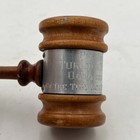 Vtg 1952 Gavel Wood 10  Auction Judge Club President City Council Turlock Ca