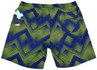 Psycho Bunny Swimsuit Mens Chevron Zigzag Swim Trunks Blue Green Geo Shorts  95