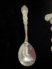Set Of 6 Wm  Rogers   Son Silverplate Alhambra 1907 Bouillon Spoons - N Monogram