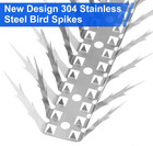 Bird Spikes  5 Feet Stainless Steel Spikes For Outside  Pigeon 5